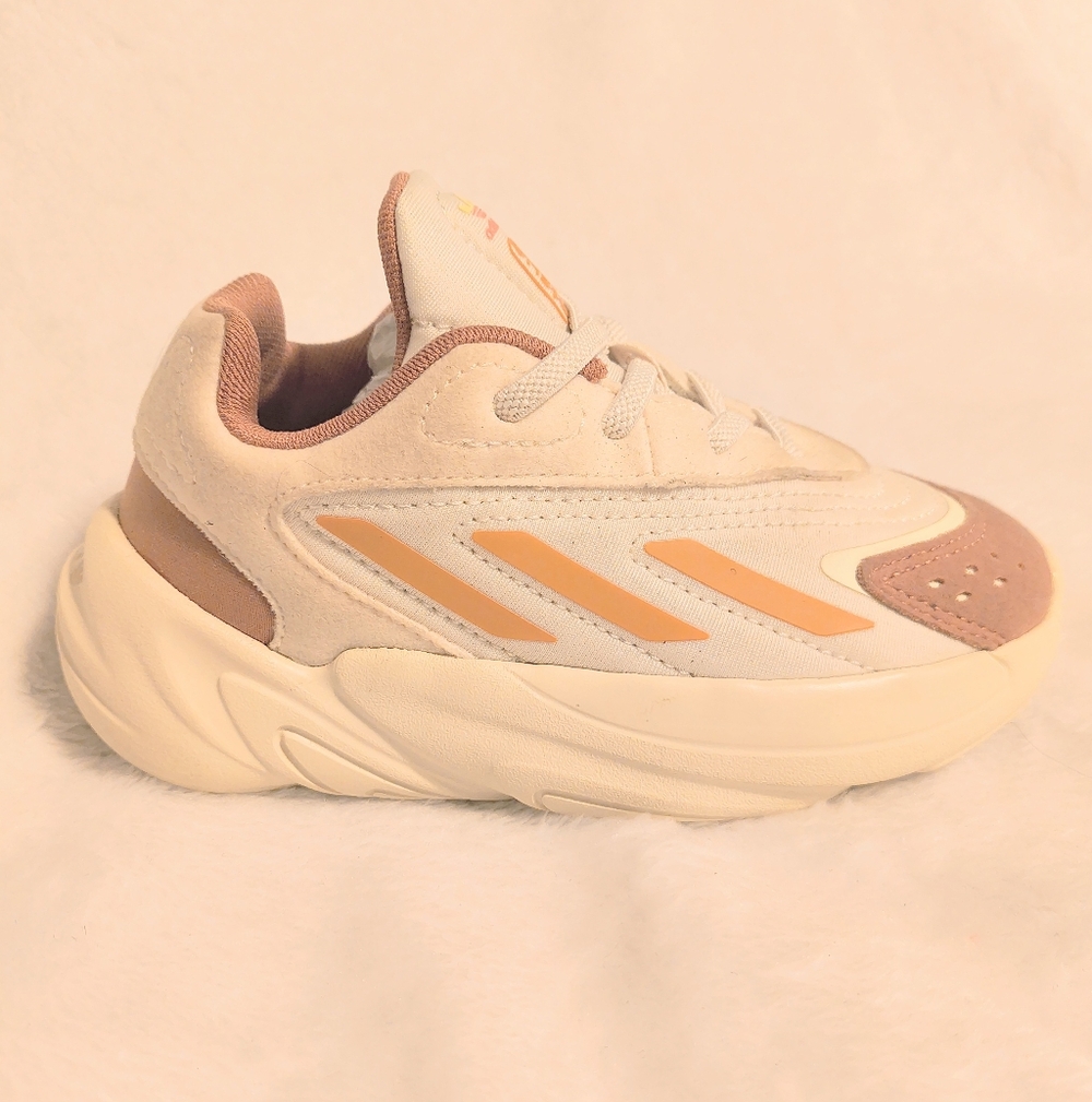NWT Kids Adidas Ozelia EL I Orange Clay Strata Sneakers